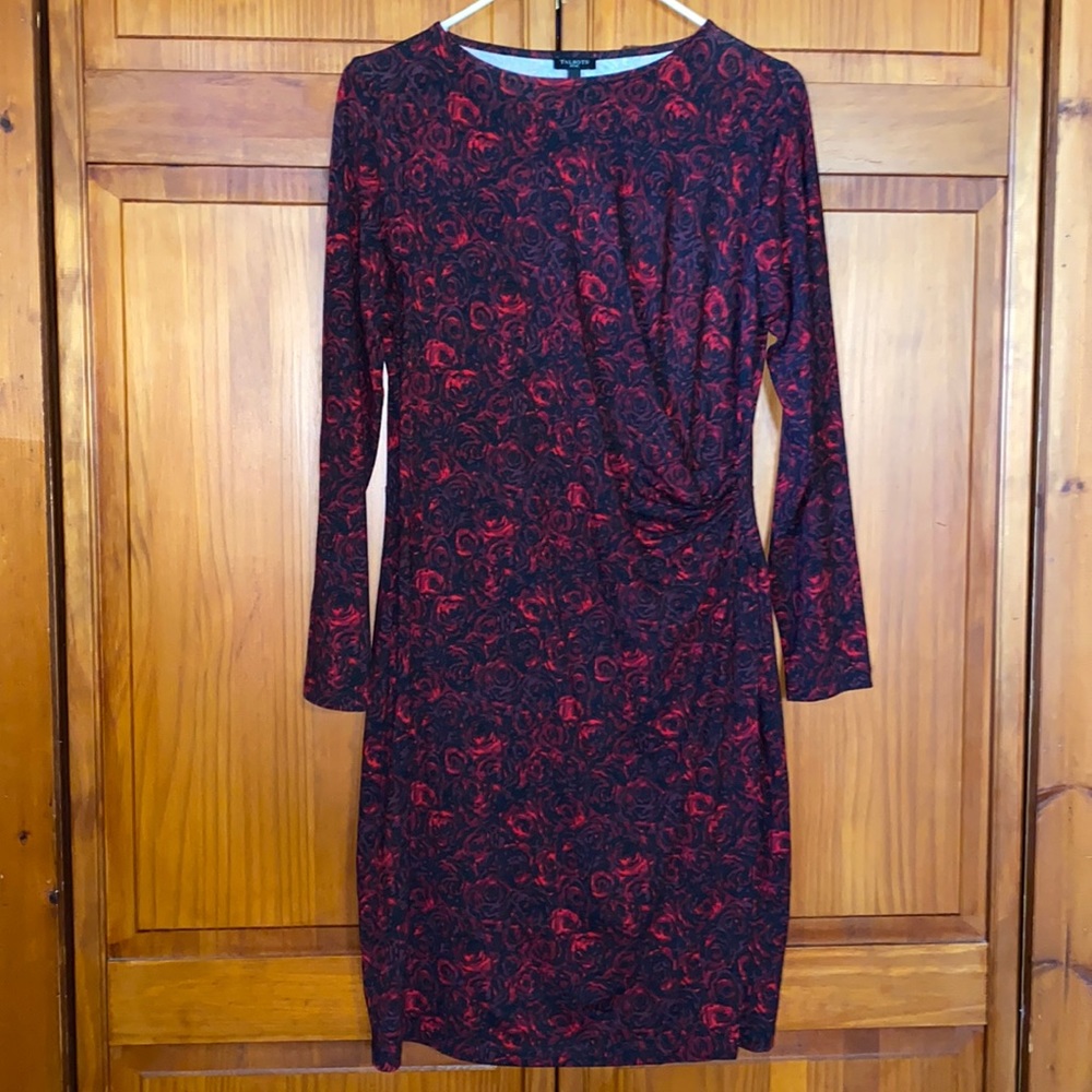 Talbots Petites Women’s Ruched Side Faux Wrap Dress - Size Large Petite